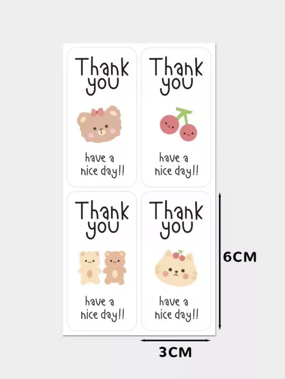 2/$18 Thank You Packing Stickers
